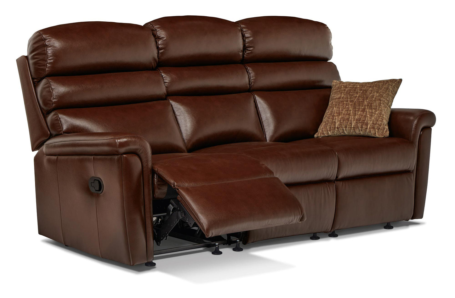 Sherborne Comfi-Sit Three Seater Manual Reclining Leather Sofa