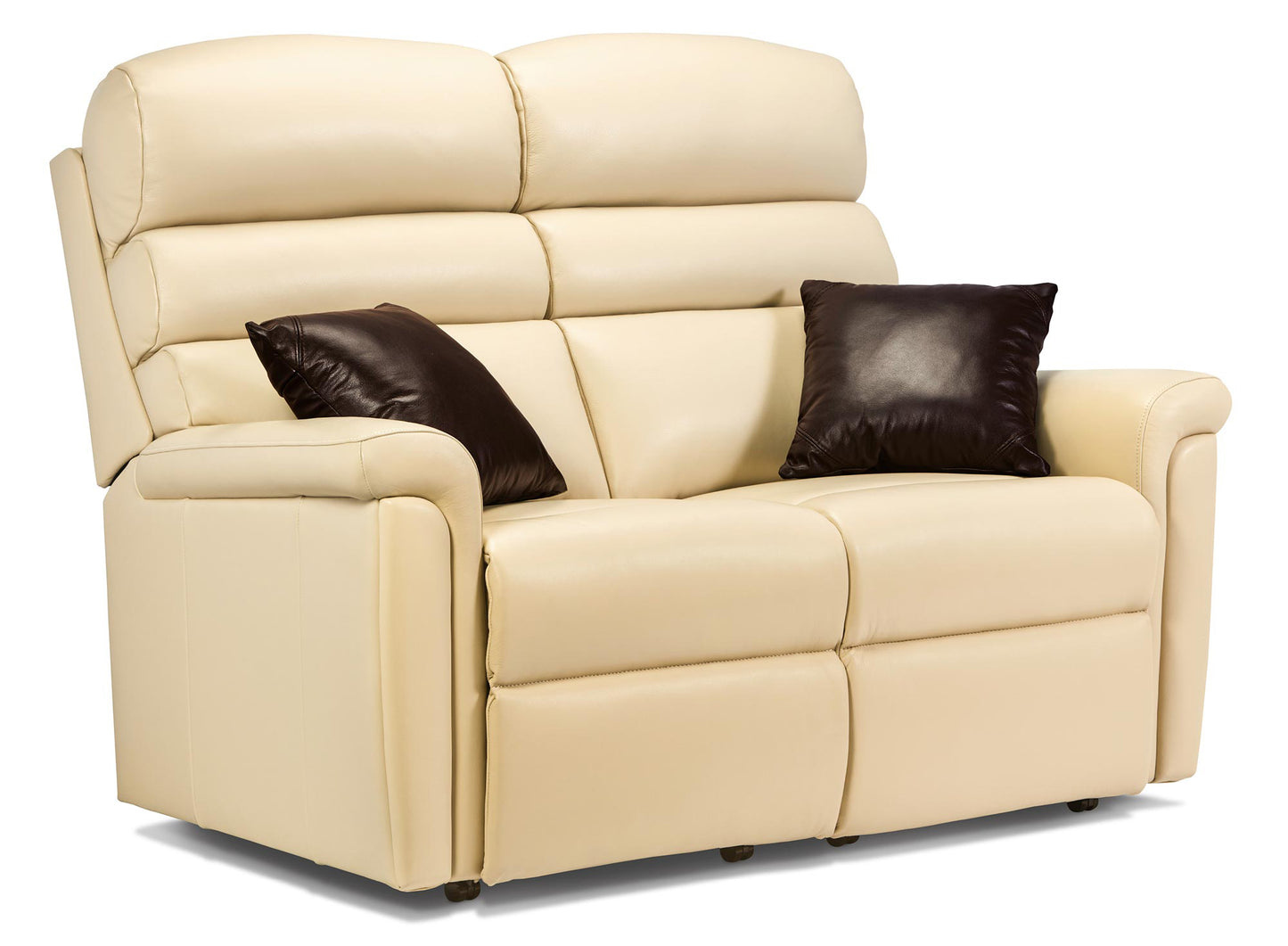 Sherborne Comfi-Sit Two Seater Electric Reclining Leather Sofa With Headrest Adjustment Option