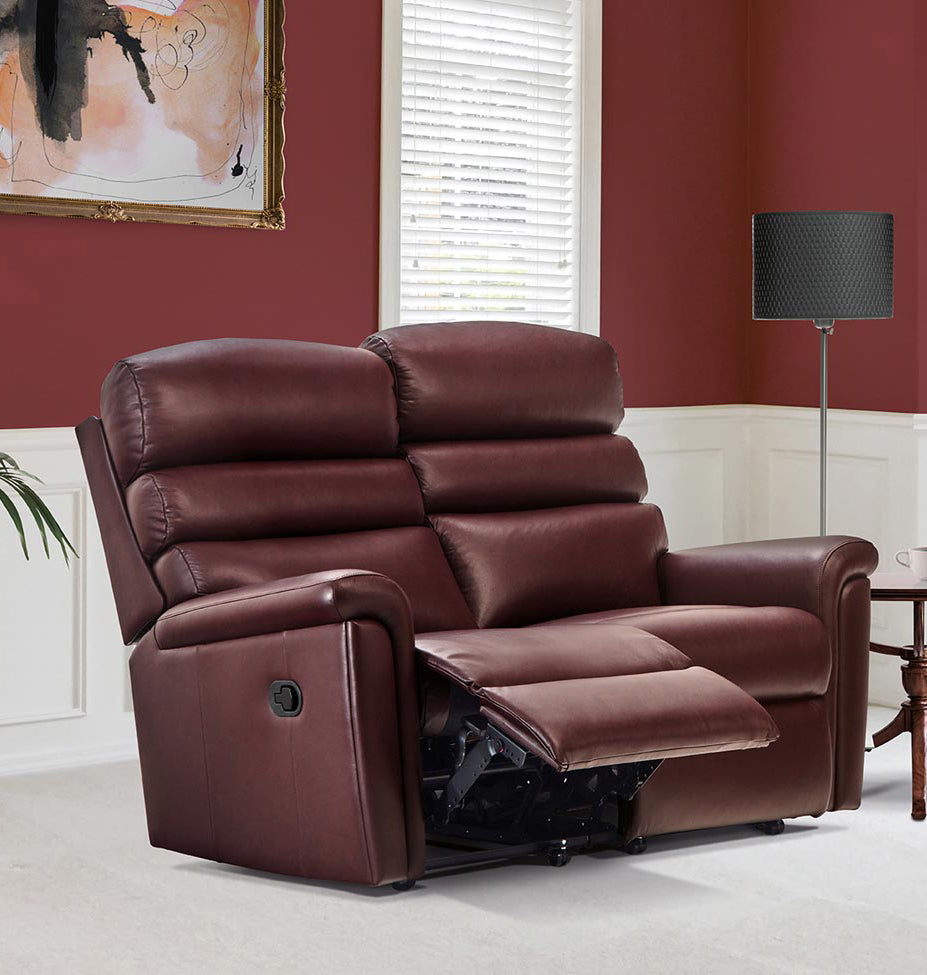 Sherborne Comfi-Sit Two Seater Manual Reclining Leather Sofa