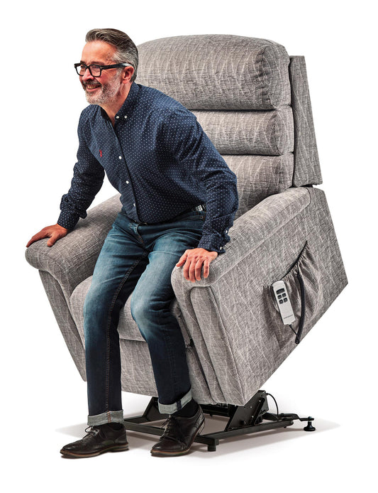 Sherborne Comfi-Sit Cloud Comfort Triple Motor Fabric Riser Recliner Armchair With Lumbar Or Headrest Adjustment Option VAT FREE