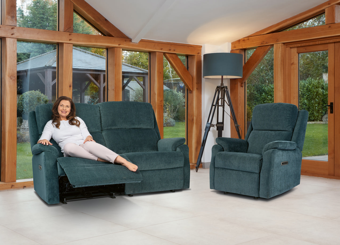 Sherborne Dakota Two Seater Lounger Fixed Fabric Sofa