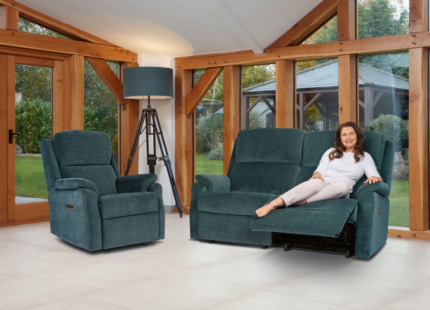 Sherborne Dakota Two Seater Lounger Fixed Fabric Sofa