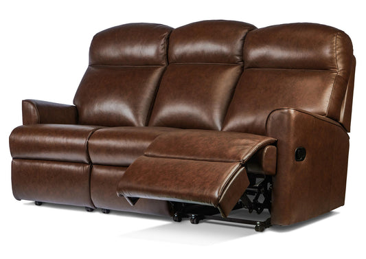 Sherborne Harrow Three Seater Electric Reclining Leather Sofa