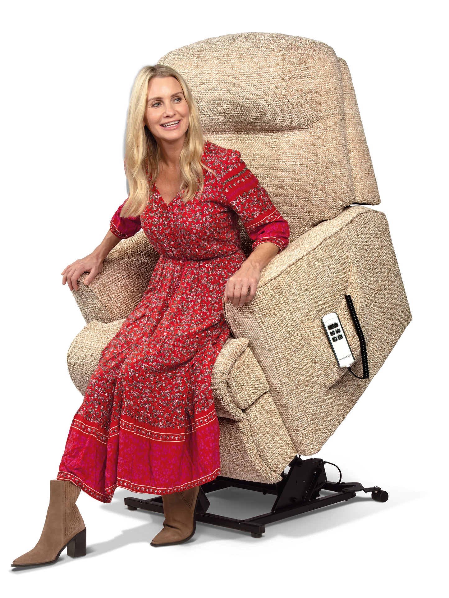 Sherborne Harrow Dual Motor Fabric Riser Recliner Armchair VAT FREE