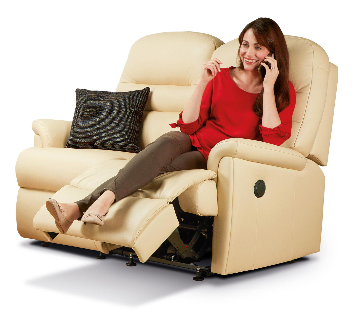 Sherborne Keswick Two Seater Manual Reclining Leather Sofa