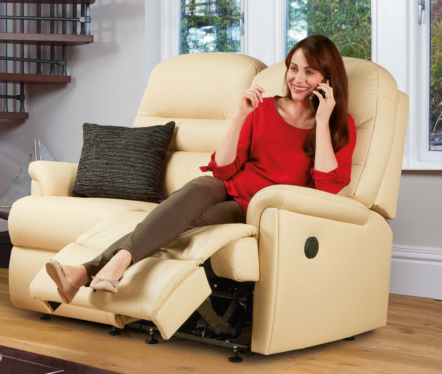 Sherborne Keswick Two Seater Electric Reclining Leather Sofa