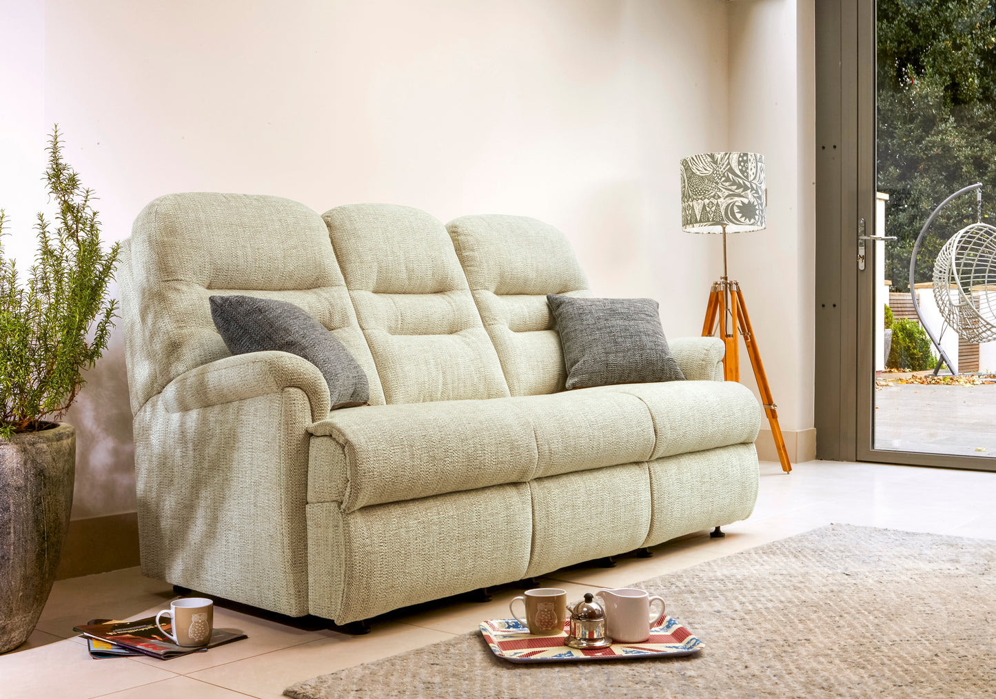Sherborne Keswick Three Seater Fixed Fabric Sofa