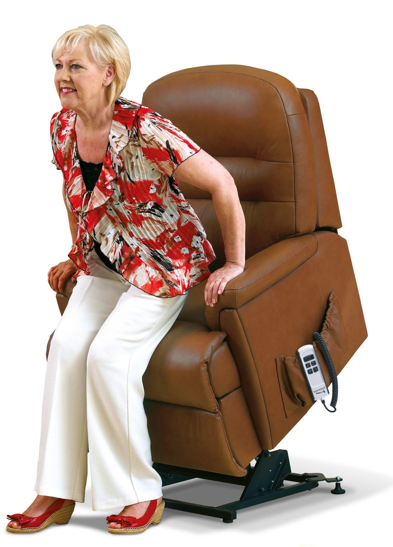 Sherborne Keswick Cloud Comfort Triple Motor Leather Rise And Recliner Armchair VAT FREE