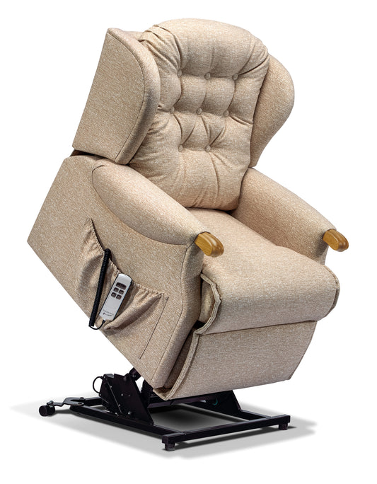 Sherborne Lynton Knuckle Single Motor Fabric Rise And Recliner Armchair VAT FREE