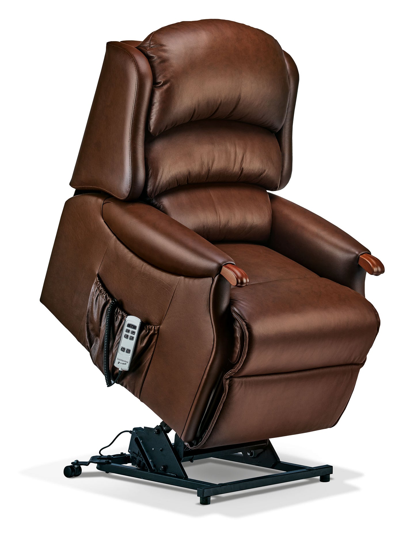 Sherborne Malham Single Motor Leather Rise And Recliner Armchair VAT FREE