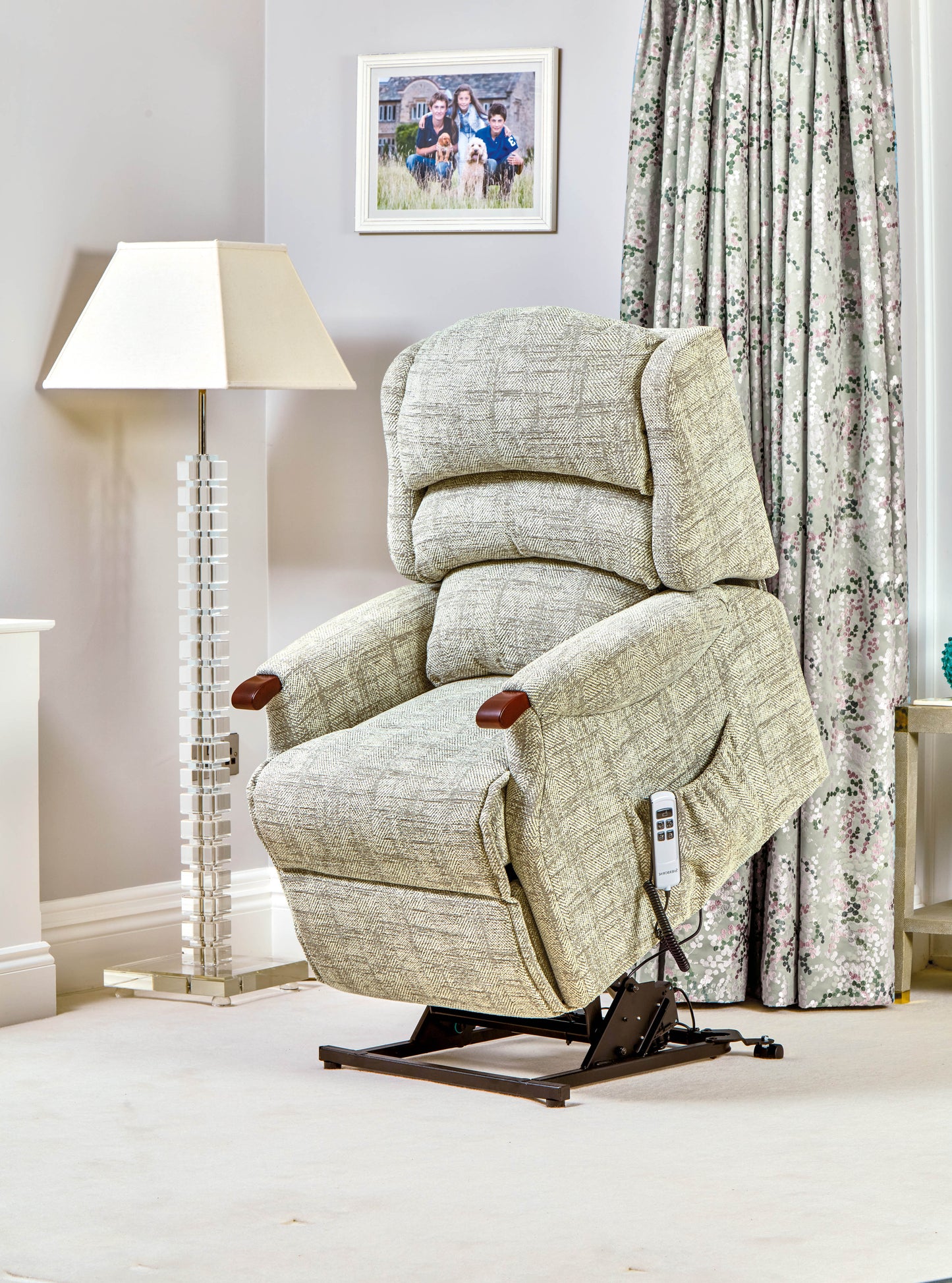 Sherborne Malham Cloud Comfort Triple Motor Fabric Rise And Recliner Armchair VAT FREE
