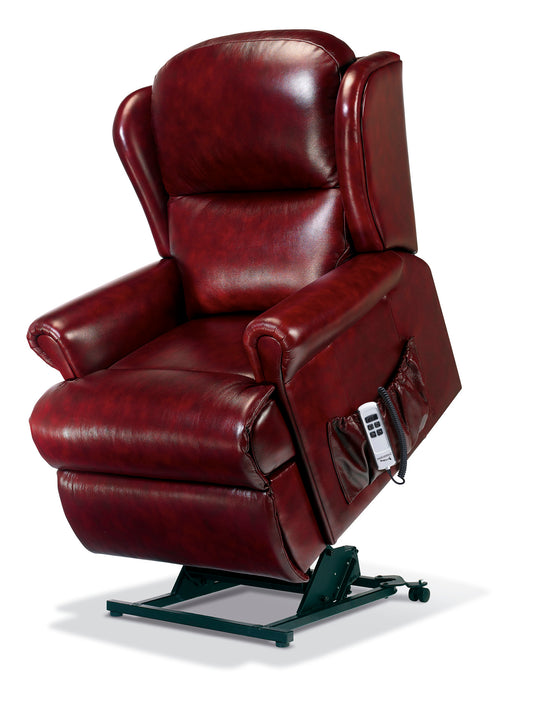 Sherborne Malvern Dual Motor Leather Rise And Recliner Armchair VAT FREE
