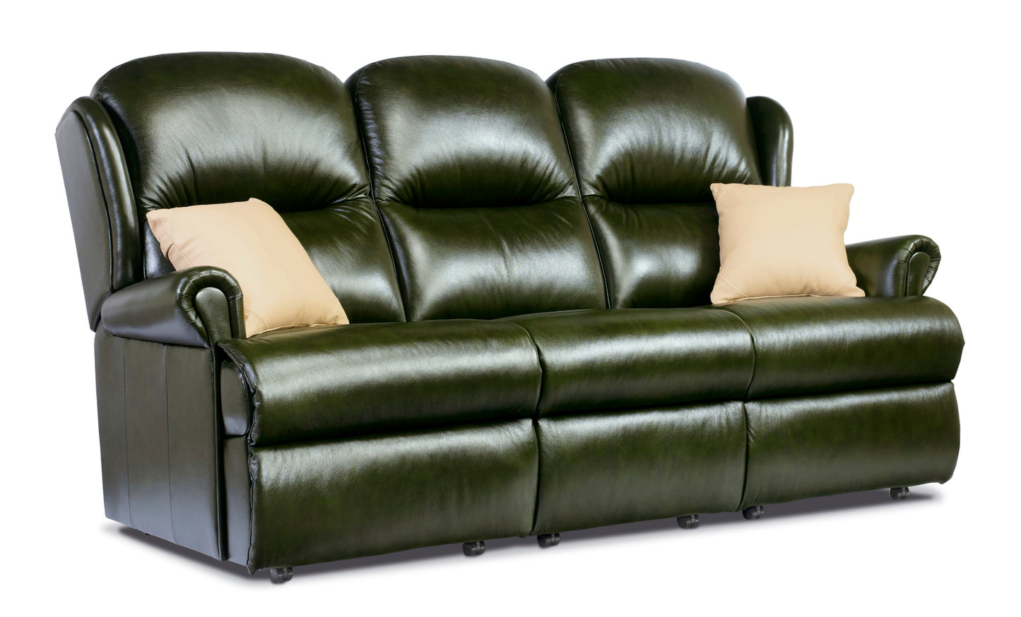 Sherborne Malvern Three Seater Manual Reclining Leather Sofa