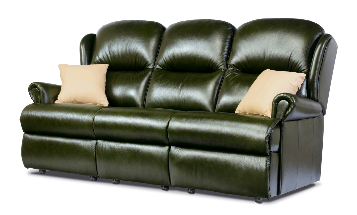 Sherborne Malvern Three Seater Manual Reclining Leather Sofa