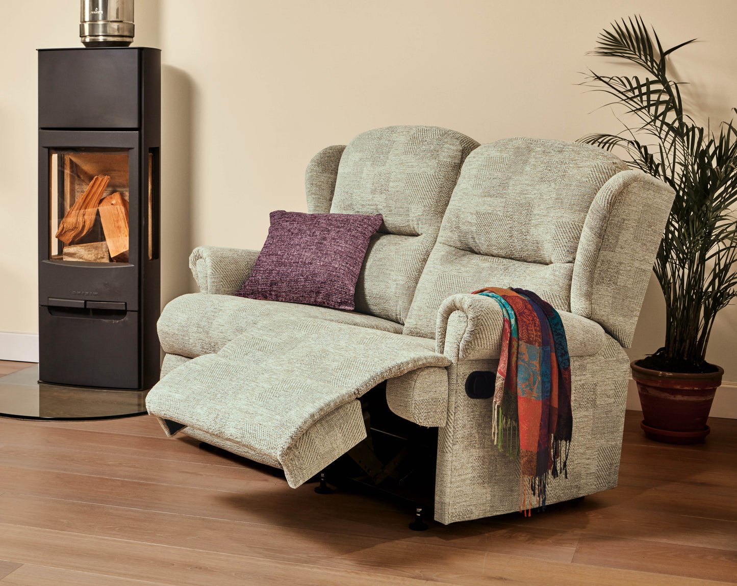 Sherborne Malvern Two Seater Electric Reclining Fabric Sofa