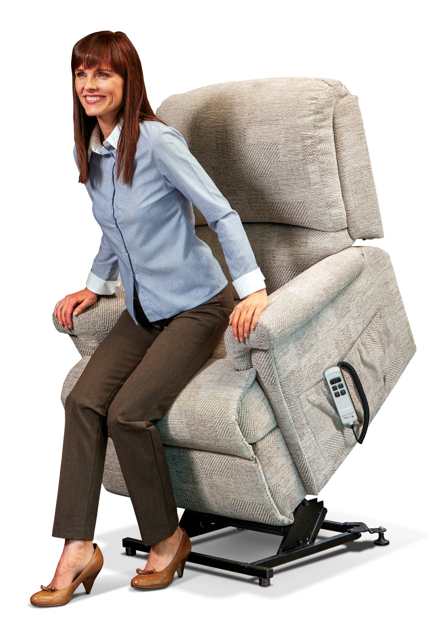 Sherborne Nevada Cloud Comfort Triple Motor Fabric Rise And Recliner Armchair VAT FREE