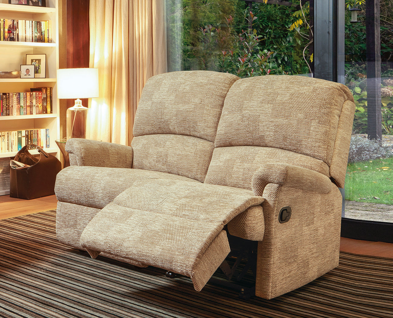 Sherborne Nevada Two Seater Manual Reclining Fabric Sofa