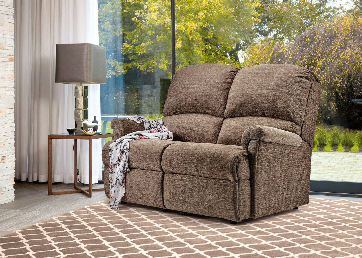Sherborne Nevada Two Seater Electric Reclining Fabric Sofa
