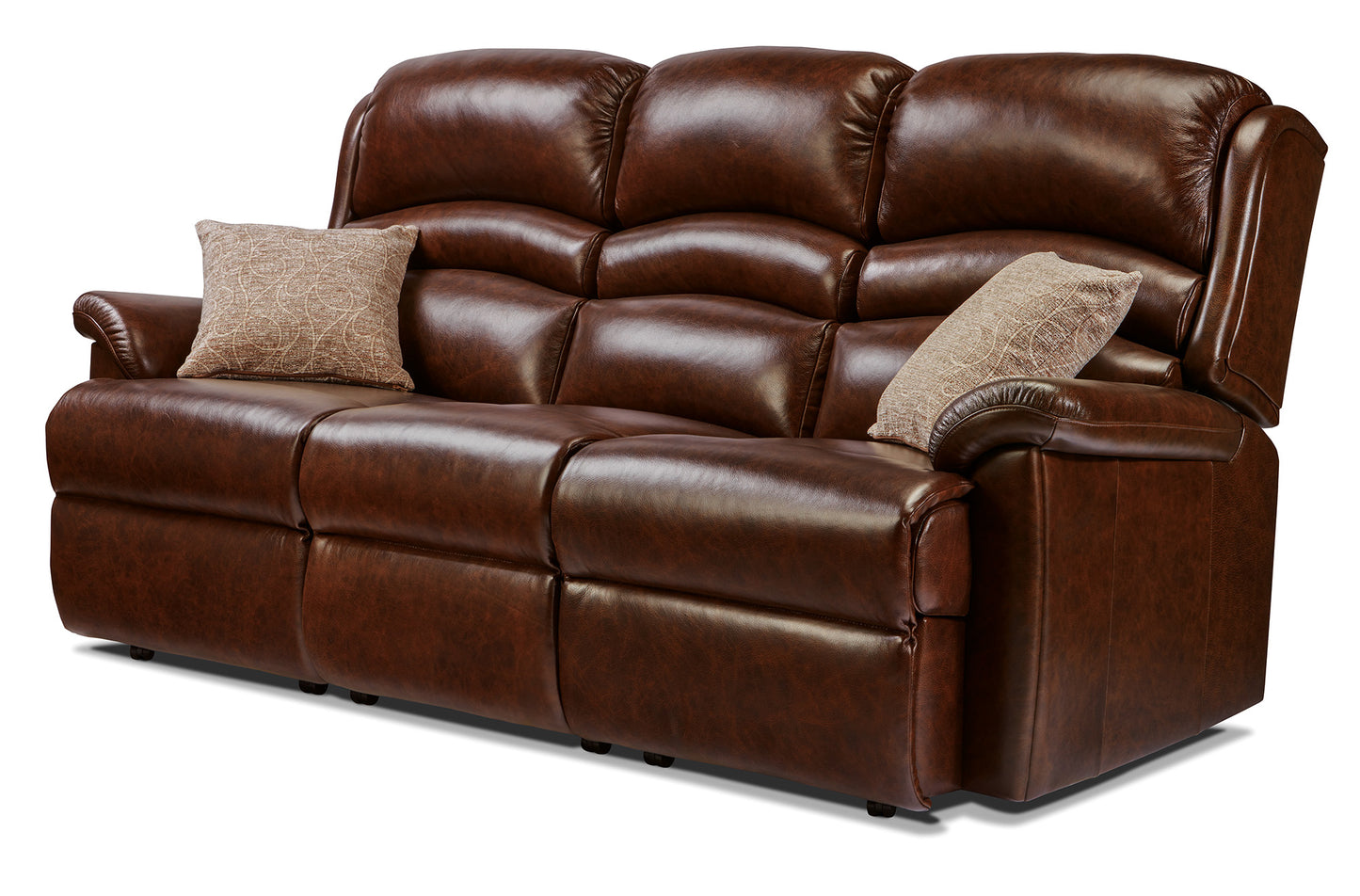 Sherborne Olivia Three Seater Fixed Leather Sofa