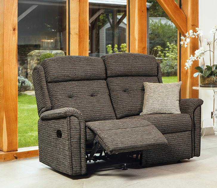 Sherborne Roma Two Seater Manual Reclining Fabric Sofa