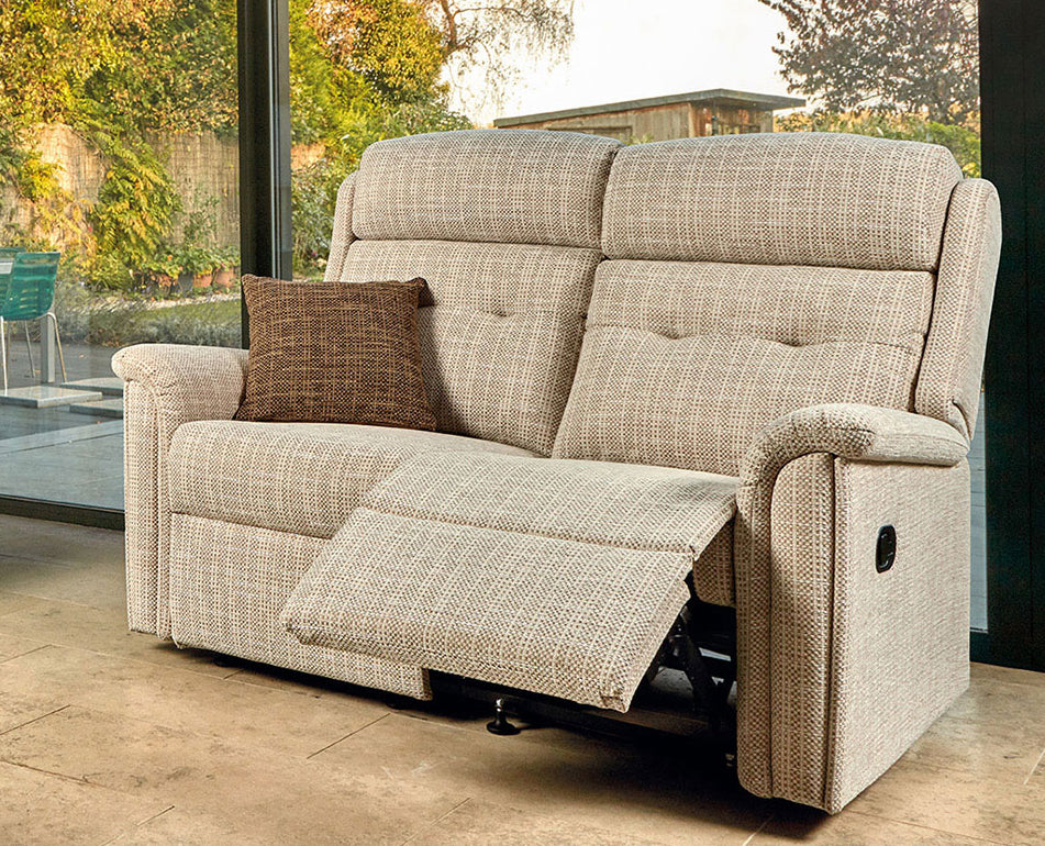 Sherborne Roma Two Seater Manual Reclining Fabric Sofa