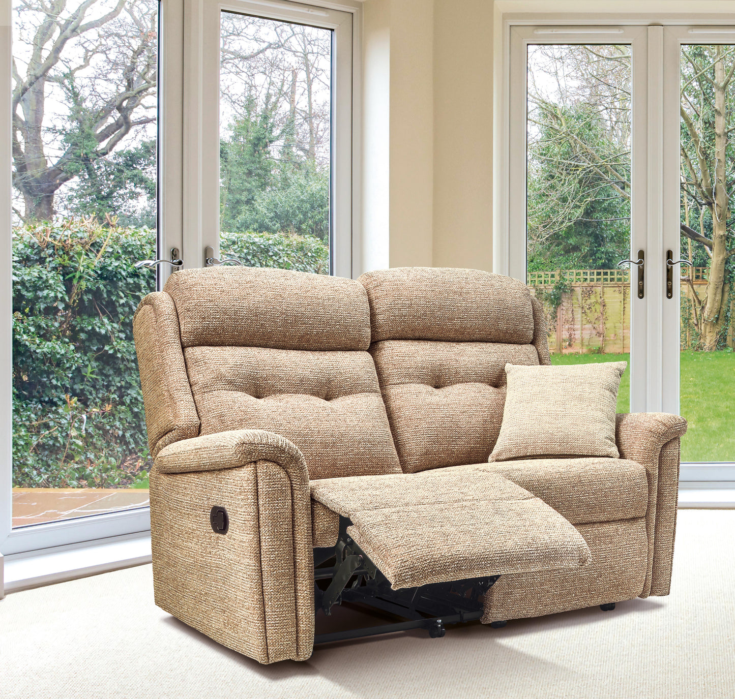 Sherborne Roma Two Seater Manual Reclining Fabric Sofa