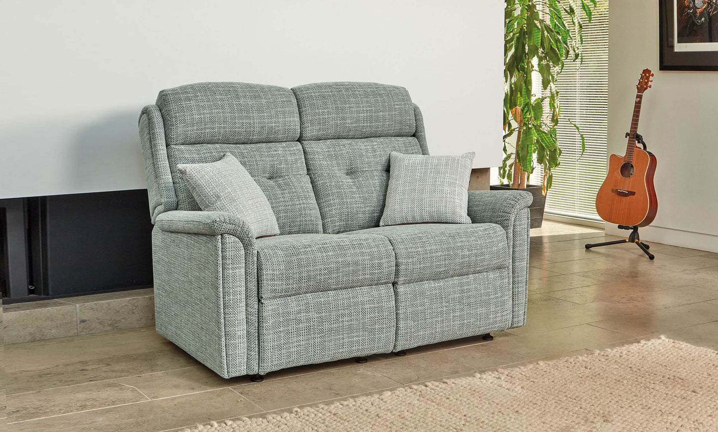 Sherborne Roma Two Seater Manual Reclining Fabric Sofa