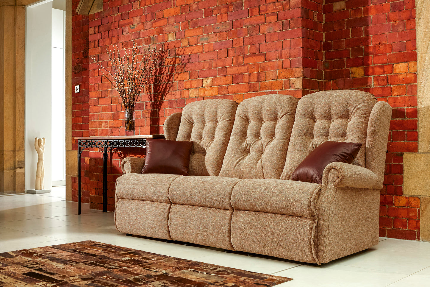 Sherborne Lynton Three Seater Electric Reclining Fabric Sofa
