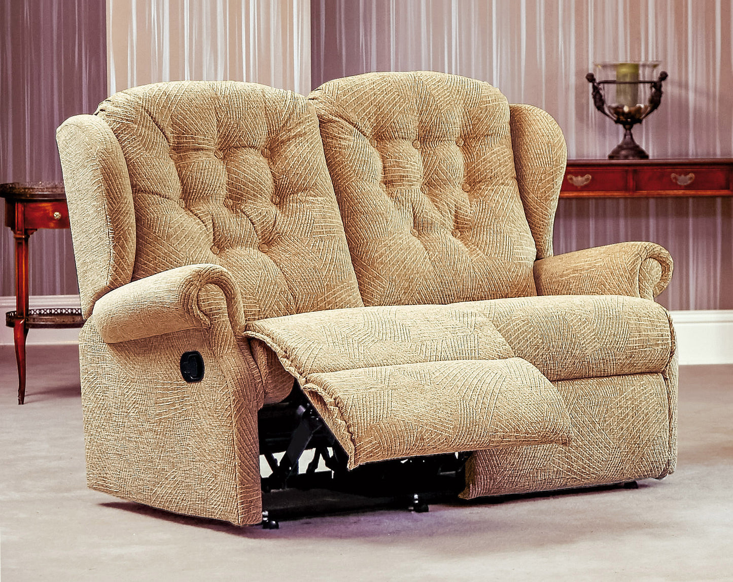 Sherborne Lynton Two Seater Manual Reclining Fabric Sofa