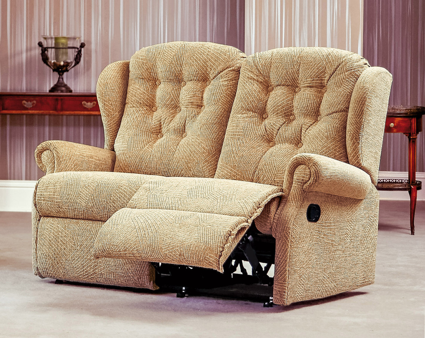 Sherborne Lynton Two Seater Electric Reclining Fabric Sofa