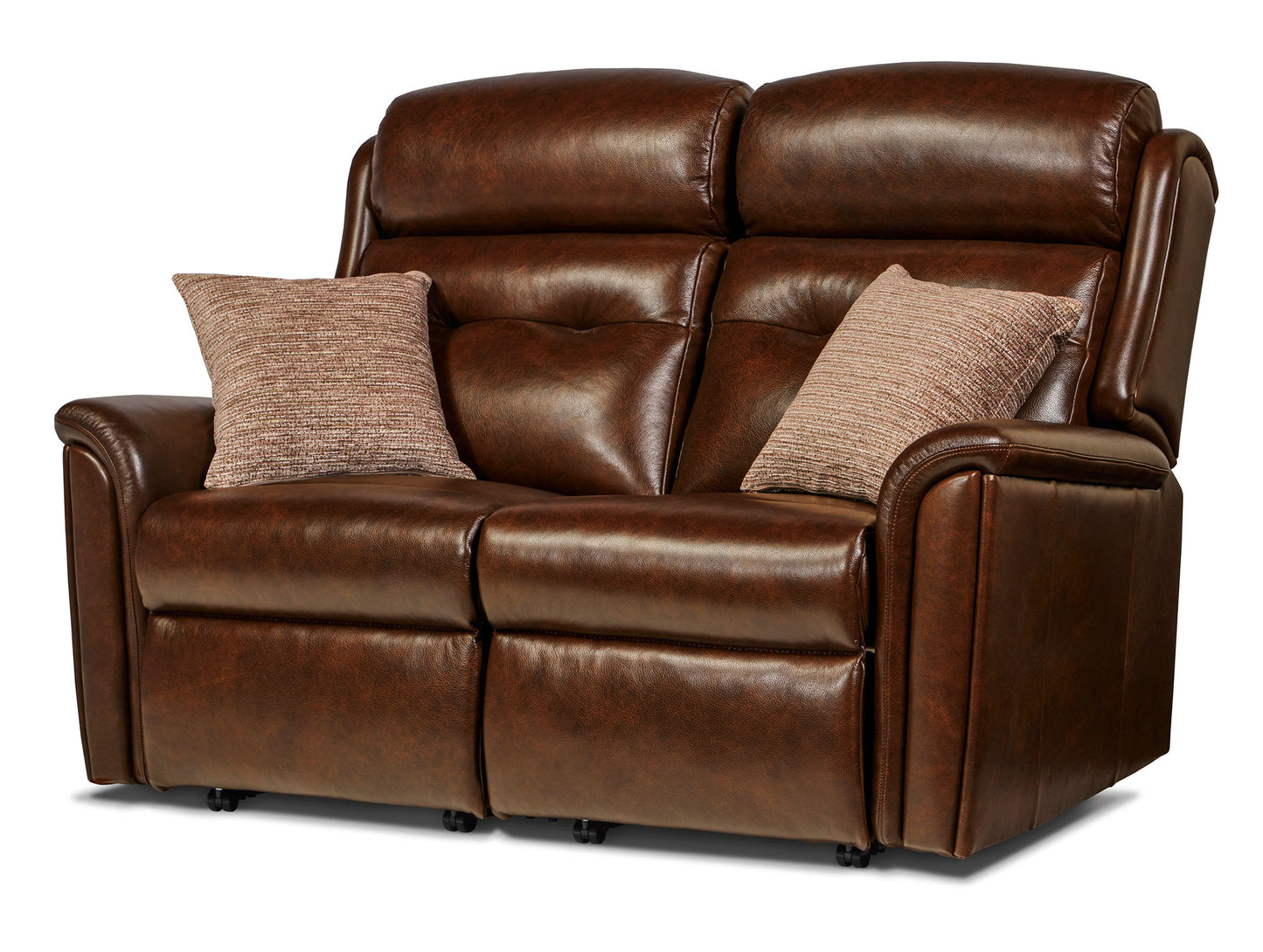 Sherborne Roma Two Seater Fixed Leather Sofa