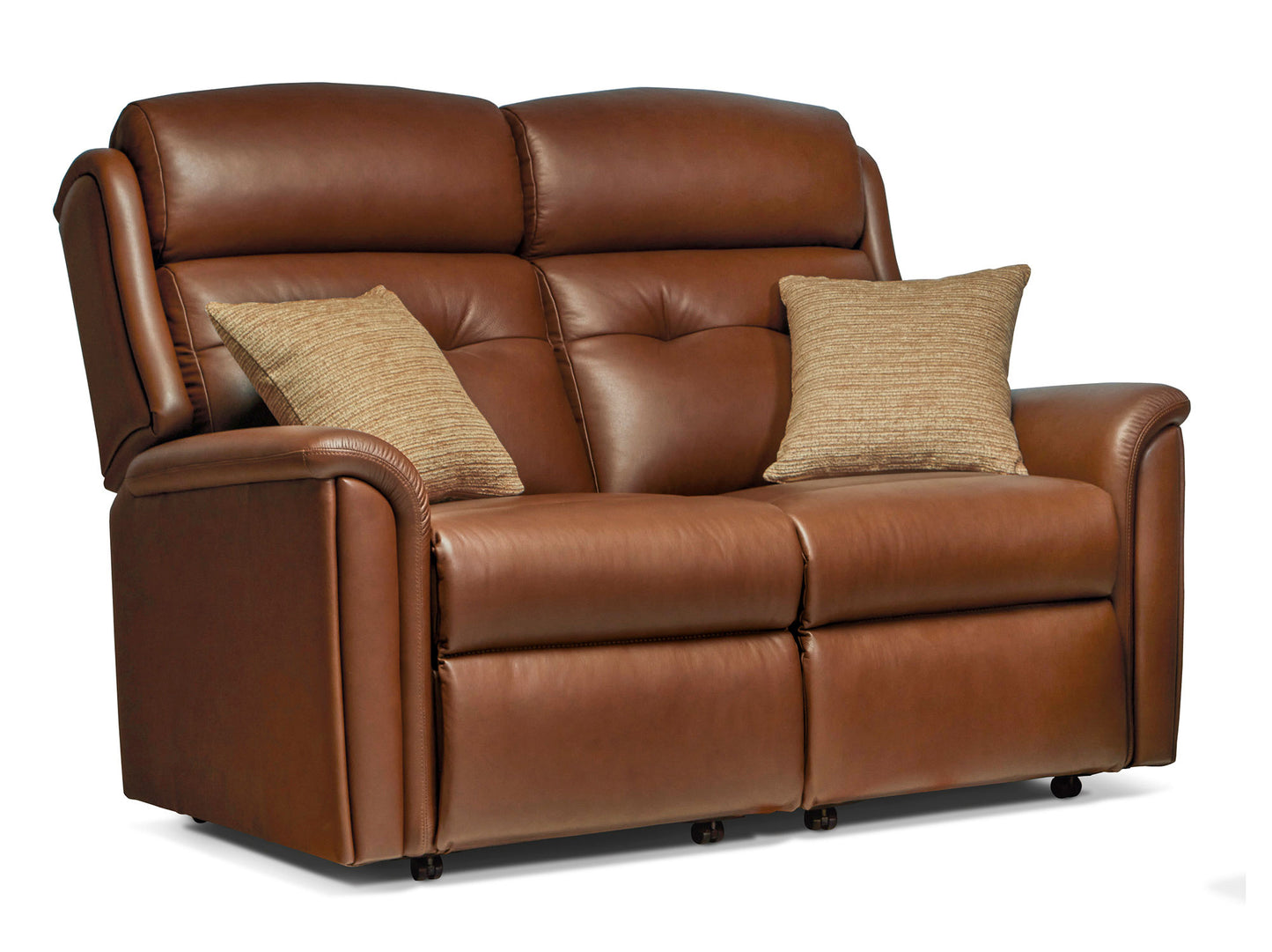 Sherborne Roma Two Seater Fixed Leather Sofa