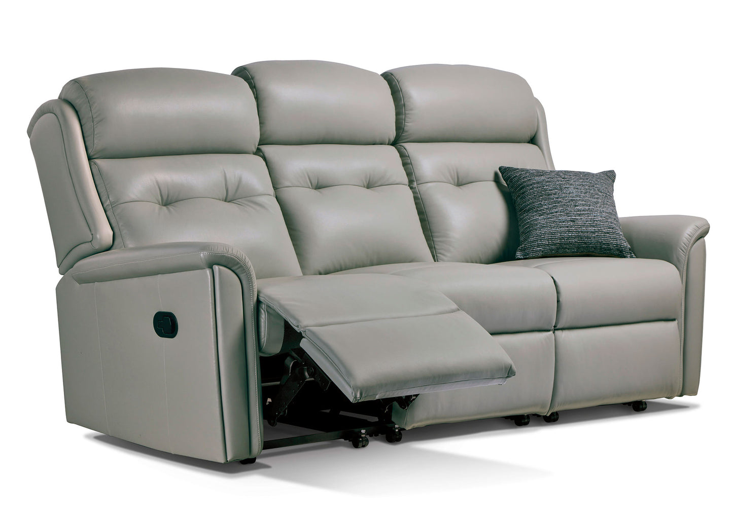 Sherborne Roma Three Seater Electric Reclining Leather Sofa With Headrest Adjustment Option
