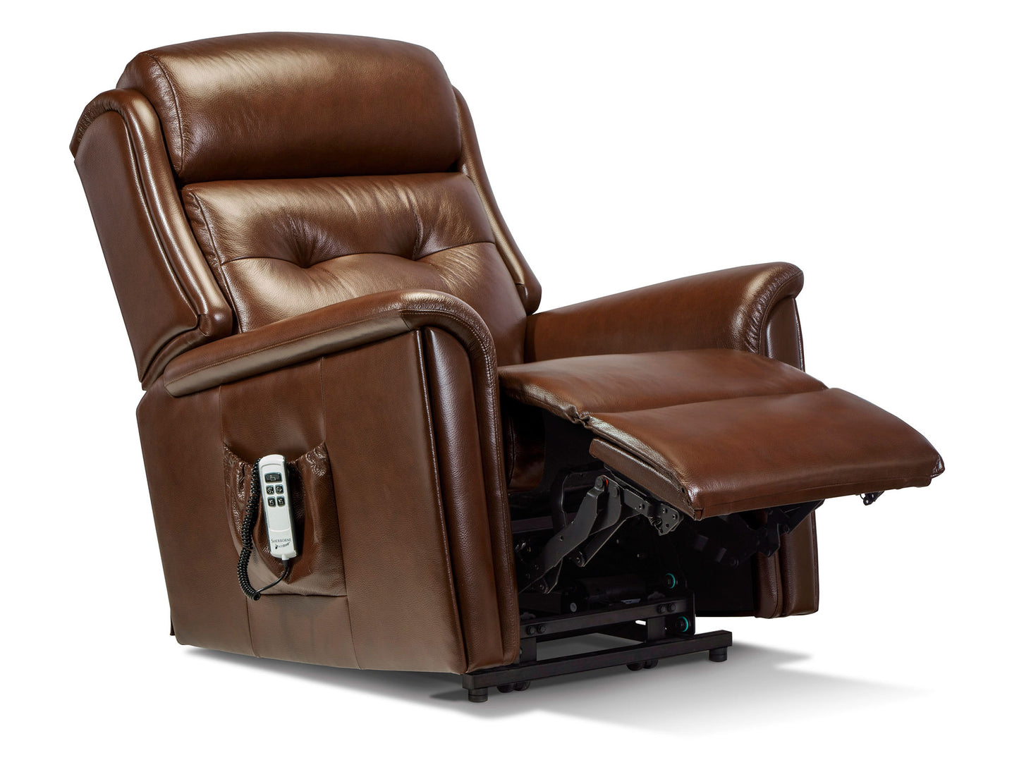 Sherborne Roma Electric Recliner Leather Armchair With Headrest Adjustment Option