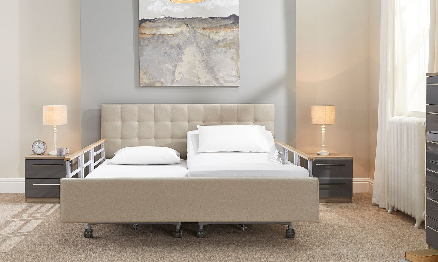 Signature Comfort Plus Dual With Side Rails Profiling High Low Home Care Adjustable Bed With A Choice Of Mattresses VAT FREE