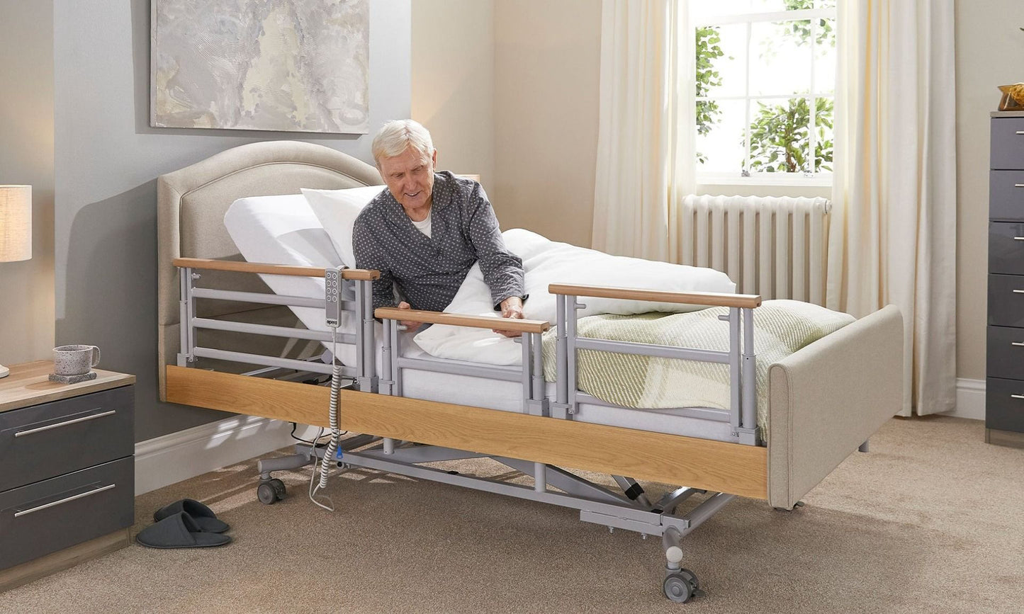Signature Comfort Plus With Side Rails Profiling High Low Home Care Adjustable Bed With A Choice Of Mattresses VAT FREE