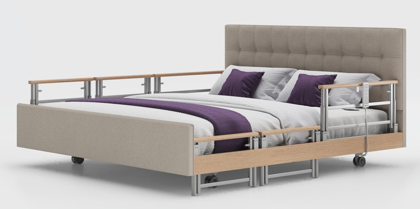Signature Comfort Plus Dual With Side Rails Profiling High Low Home Care Adjustable Bed With A Choice Of Mattresses VAT FREE