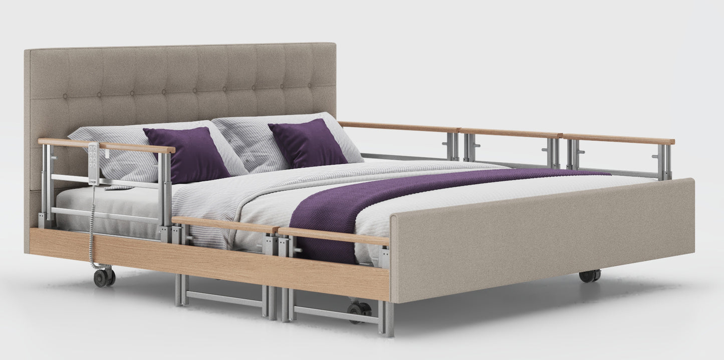 Signature Comfort Plus Dual With Side Rails Profiling High Low Home Care Adjustable Bed With A Choice Of Mattresses VAT FREE