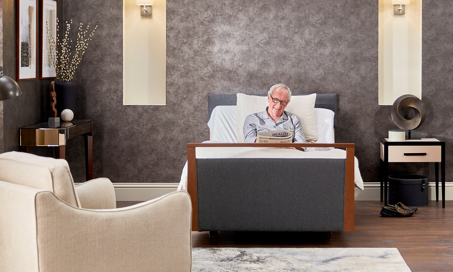 Signature Upholstered Profiling High Low Home Care Adjustable Bed With A Choice Of Mattresses VAT FREE