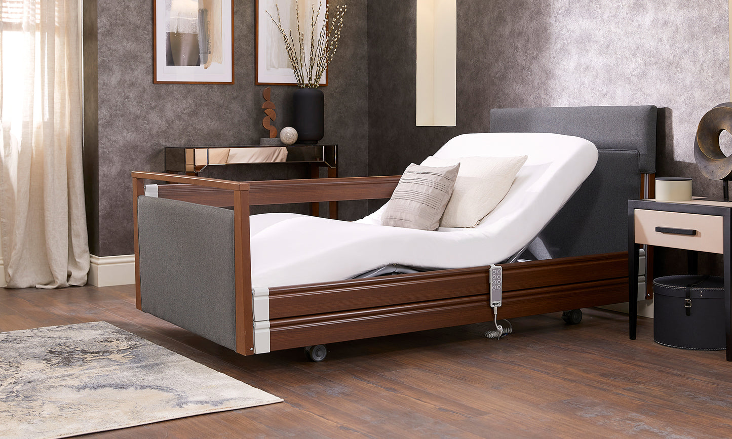 Signature Upholstered Profiling High Low Home Care Adjustable Bed With A Choice Of Mattresses VAT FREE