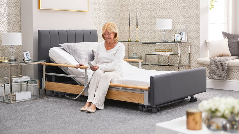 Solo Comfort Plus Profiling High Low Floor Bed Home Care Adjustable Bed With A Choice Of Mattresses VAT FREE