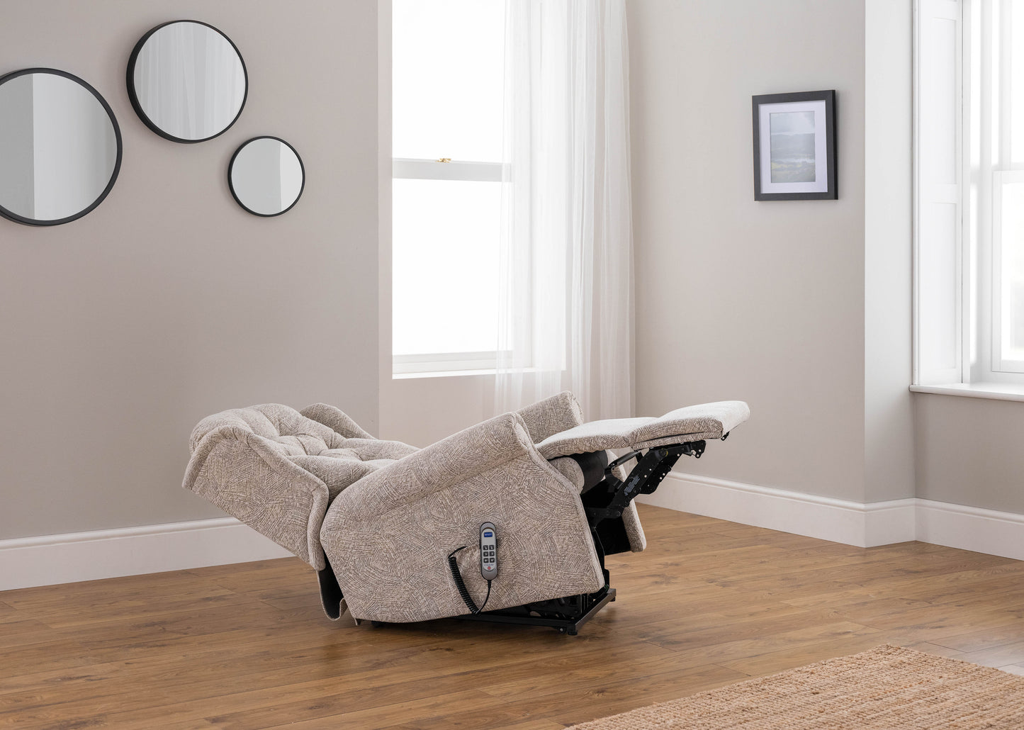 Celebrity Woburn Cloud Zero Triple Motor Rise And Recliner Fabric Armchair With Mammoth Foam & Lumbar & Headrest Adjustment Option VAT FREE