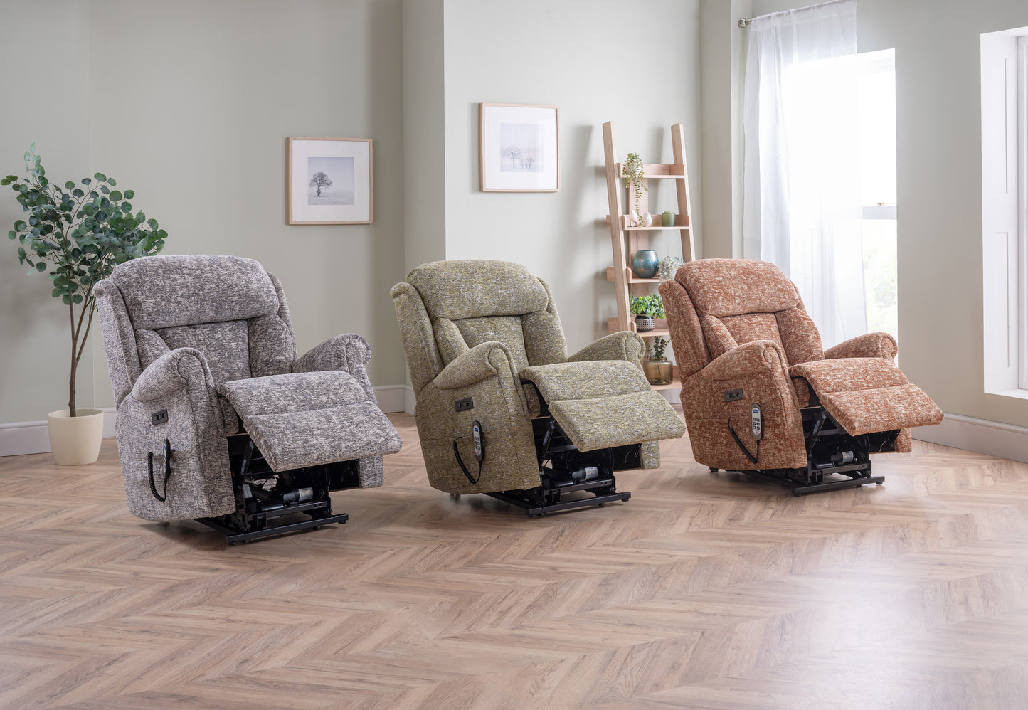 Celebrity Ashfield Cloud Zero Triple Motor Rise And Recliner Fabric Armchair With Mammoth Foam & Lumbar & Headrest Adjustment Option VAT FREE