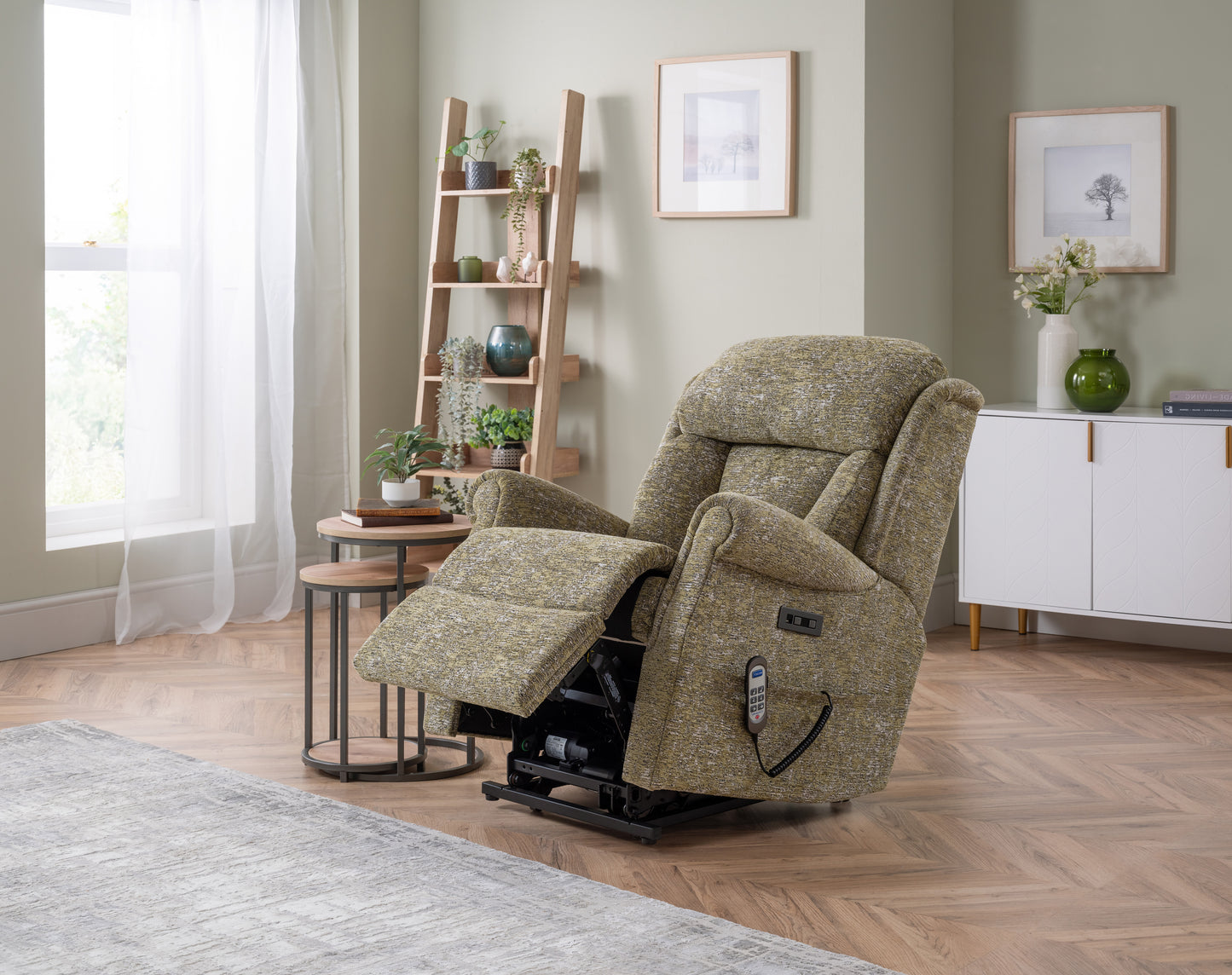 Celebrity Ashfield Cloud Zero Triple Motor Rise And Recliner Fabric Armchair With Mammoth Foam & Lumbar & Headrest Adjustment Option VAT FREE