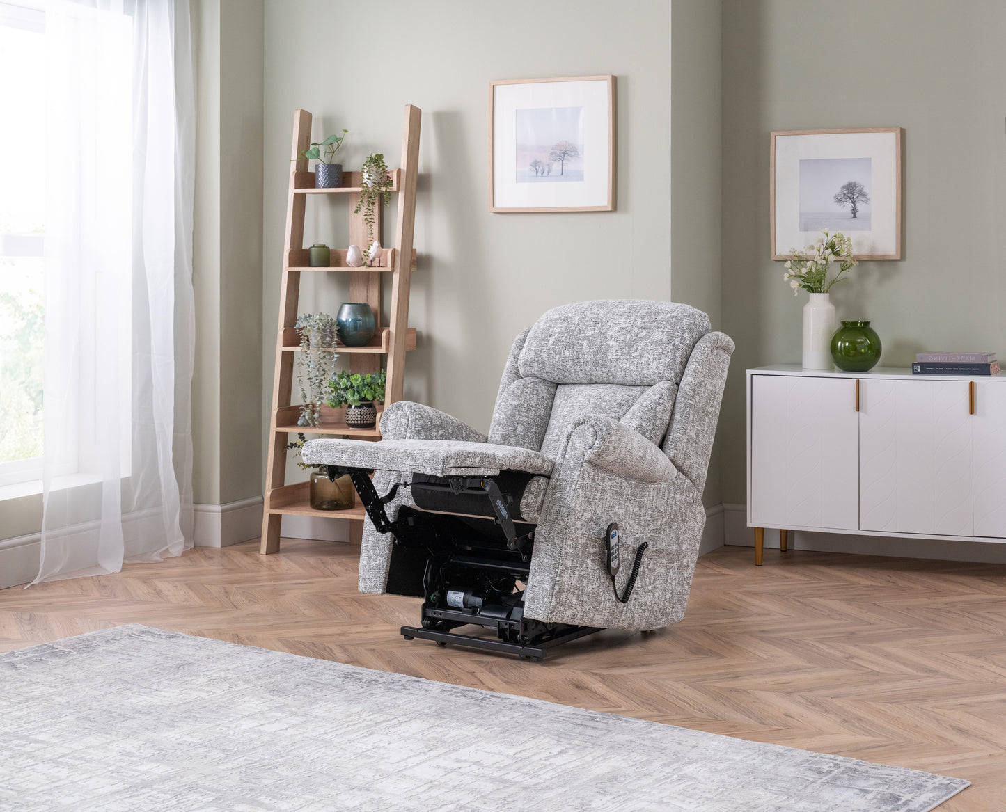 Celebrity Ashfield Cloud Zero Triple Motor Rise And Recliner Fabric Armchair With Mammoth Foam & Lumbar & Headrest Adjustment Option VAT FREE