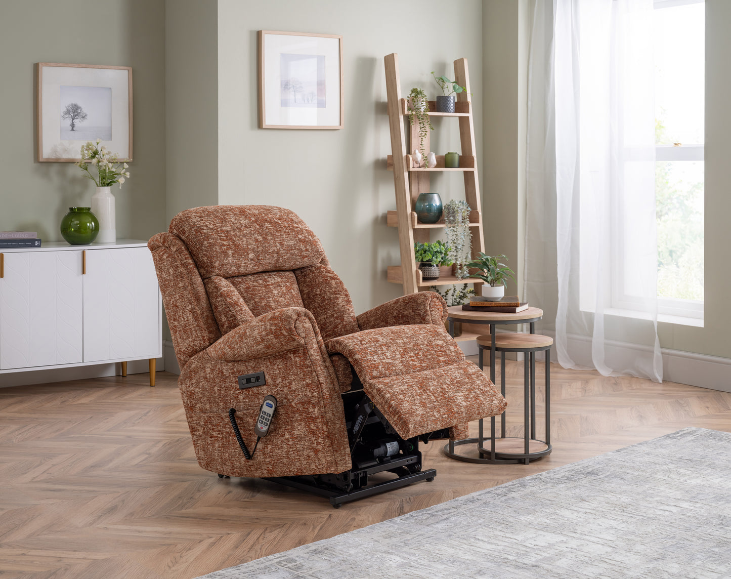 Celebrity Ashfield Cloud Zero Triple Motor Rise And Recliner Fabric Armchair With Mammoth Foam & Lumbar & Headrest Adjustment Option VAT FREE