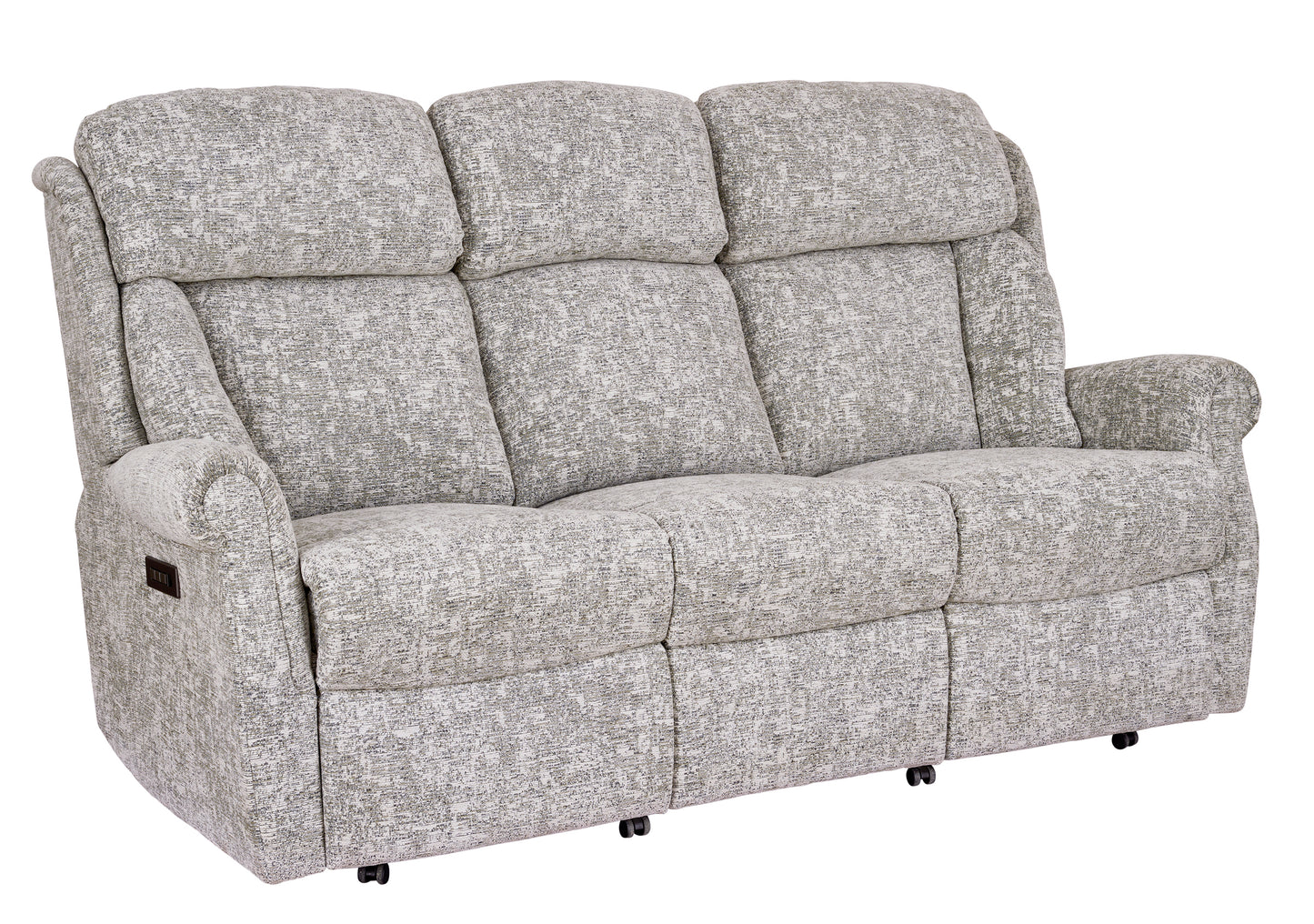Celebrity Ashfield Three Seater Electric Powered Reclining Fabric Sofa With Mammoth Foam & Lumbar & Headrest Adjustment Option