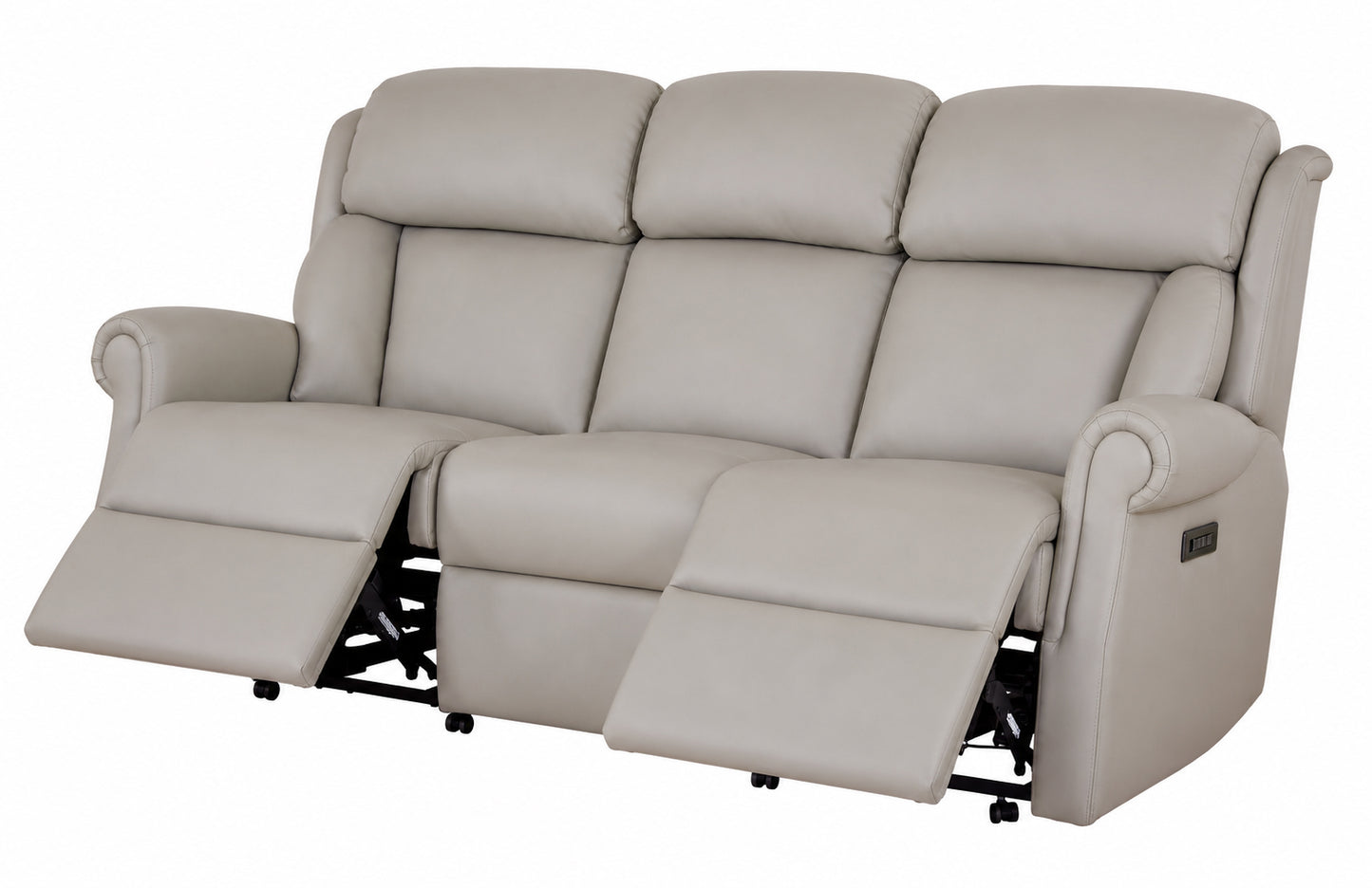 Celebrity Ashfield Three Seater Electric Powered Reclining Leather Sofa With Lumbar & Headrest Adjustment Option