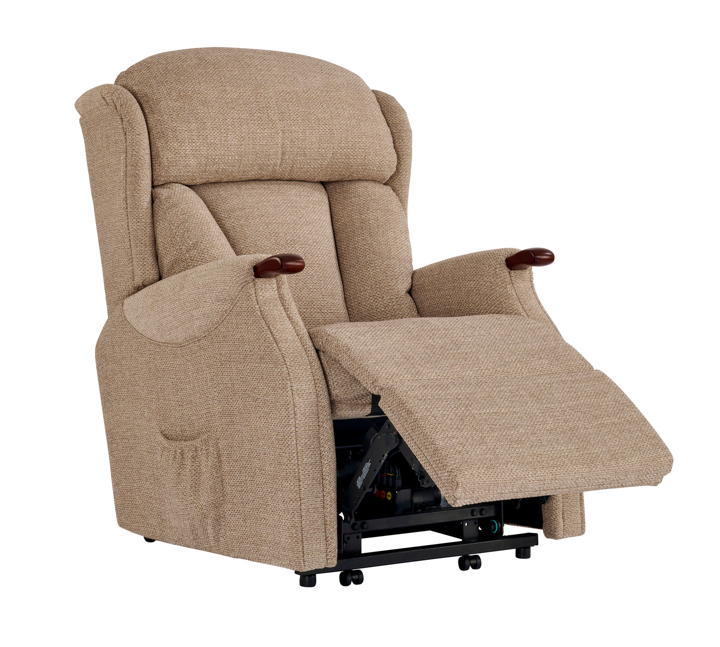 Celebrity Canterbury Electric Powered Recliner Fabric Armchair With Mammoth Foam & Lumbar & Headrest Adjustment Option