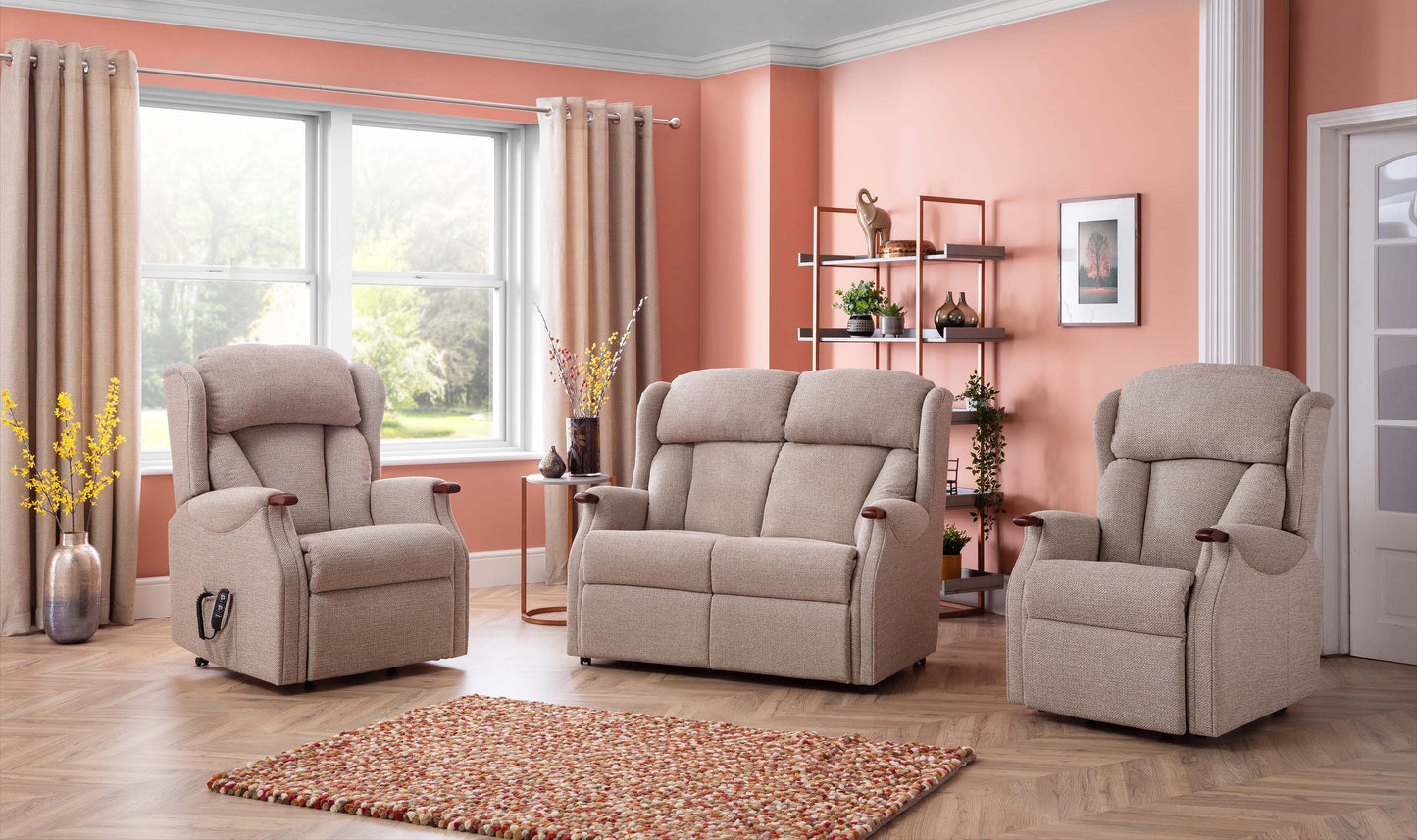 Celebrity Canterbury Fixed Fabric Two Seater Settee With Mammoth Foam